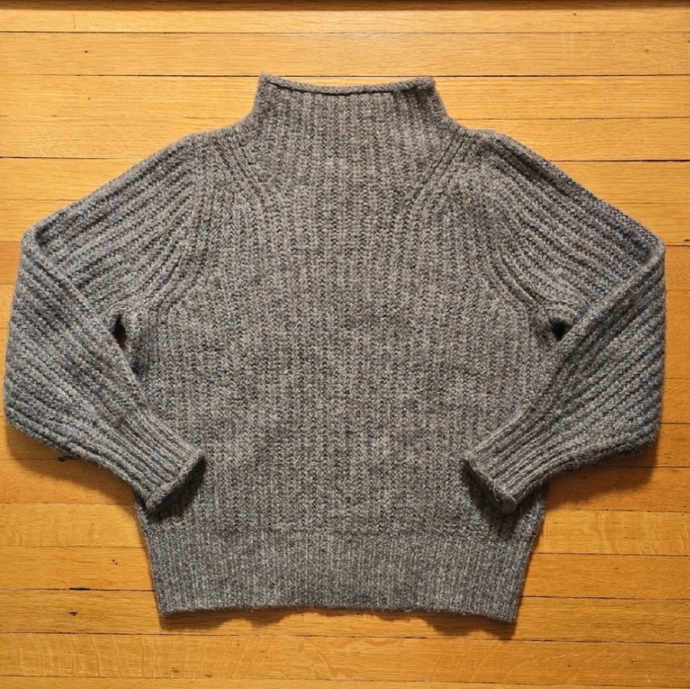 Madewell, Loretto Mockneck Pullover Sweater, Brown, Women's XXS